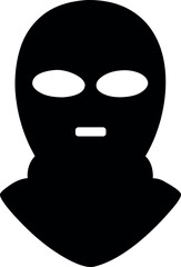 Bandit criminal mask icon silhouette icon