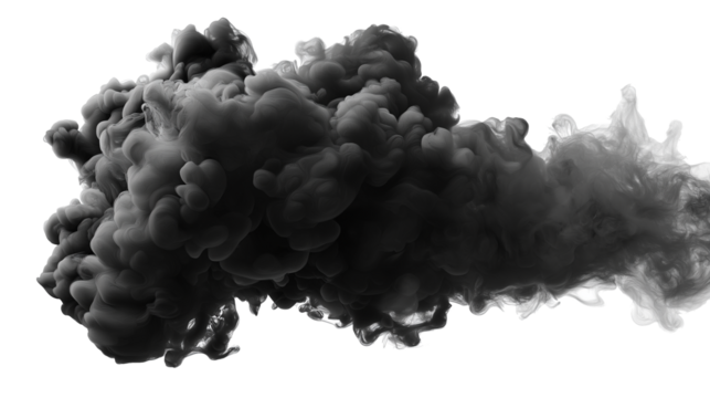 Black Smoke Cloud isolated on transparent background Remove png, Clipping Path, pen tool