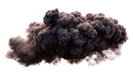 Black Smoke Cloud isolated on transparent background Remove png, Clipping Path, pen tool