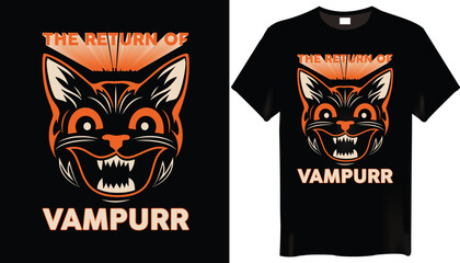 The Return of Vampurr Halloween T Shirt Design