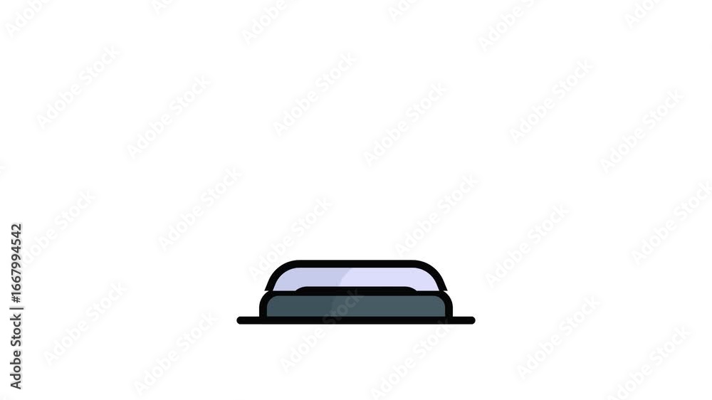 Canvas Prints catholic grave vector color line animated icon