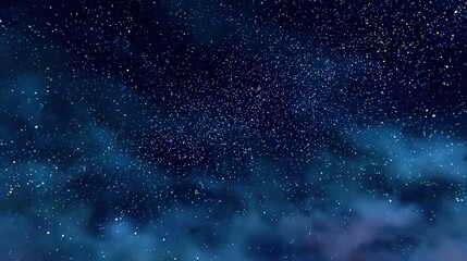 Starry Night Sky With Colorful Lights