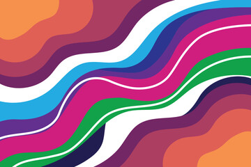 Colorful abstract wave background design vector