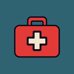 Obraz premium first aid kit icon