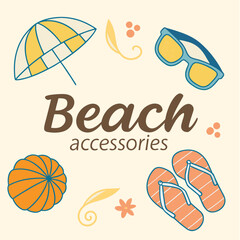 summer beach vector illustration