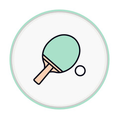 Table Tennis Vector Icon