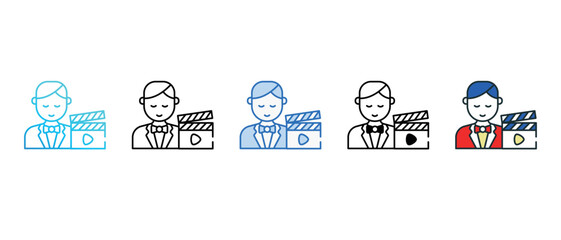 Actor icon design with white background stock illustration