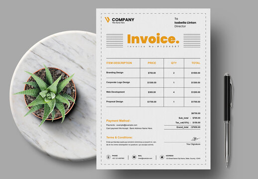 Clean Invoice Layout