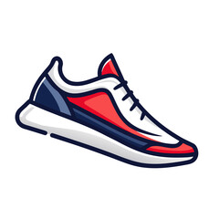 Flat a sport shoe logo icon vector illustration design