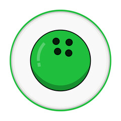 Bowling Ball Vector Icon