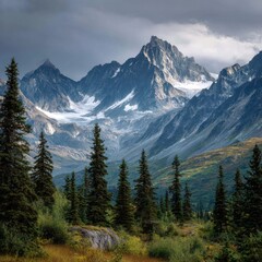 Obraz premium wild nature scenery Alaska mountains