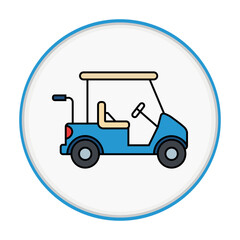 Golf Cart Vector Icon