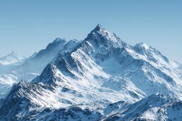 Majestic Winter Mountain Peak