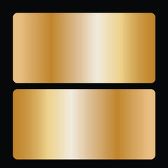 Pure Golden Gradient Bars Set – Luxury Metallic Gold Swatches on Black Background	