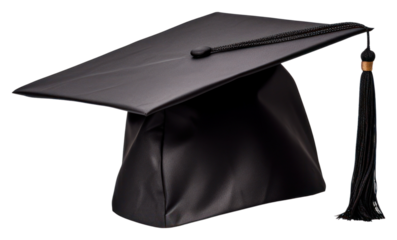 PNG Balck graduation cap white background intelligence certificate.