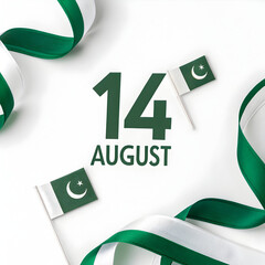 Pakistan independence day celebration poster on who