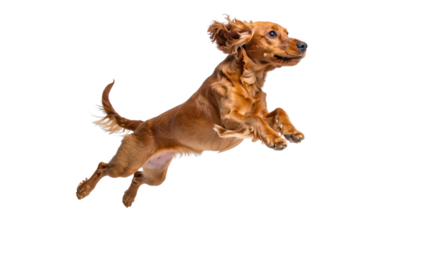 a dog jumping isolated on transparent background
