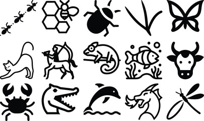 Obraz premium set of animals