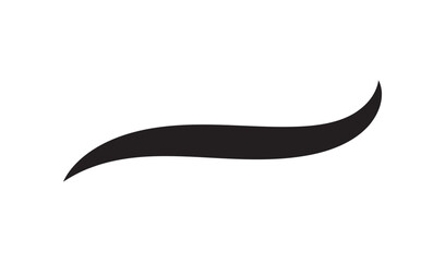 Sleek black swoosh creates movement and speed, perfect for titles or logos. Adds energy and flow to projects, conveying power and strength. Versatile and stylish on a white background