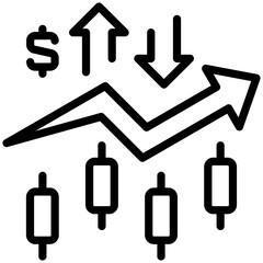 trading icon isolated on white background. vector illustration icon for Investment and Financial Innovations