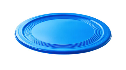 Obraz premium Blue plastic frisbee isolated on transparent background 