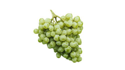 Green grapes bunch isolated on transparent background 