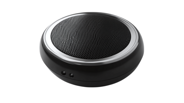 Modern Bluetooth speakerphone isolated on transparent background 