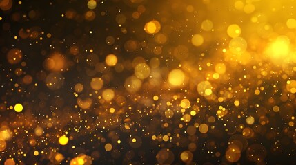 Gold Glitter background with bokeh, HD Wallpaper, banner
