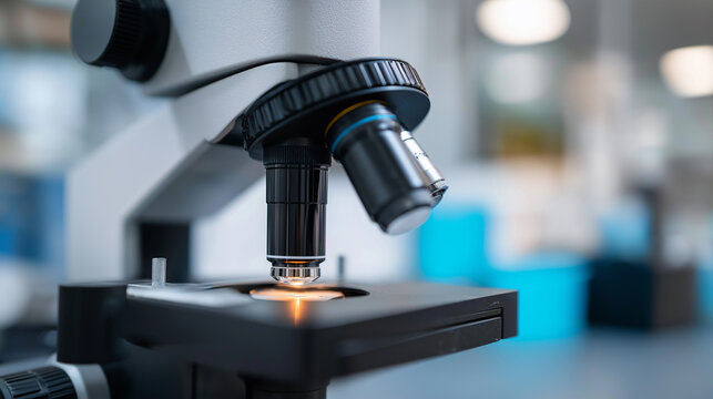 An advanced metrology laboratory measures critical dimensions in semiconductor manufacturing. A sophisticated atomic force microscope is shown scanning a chip's surface, ensuring 
