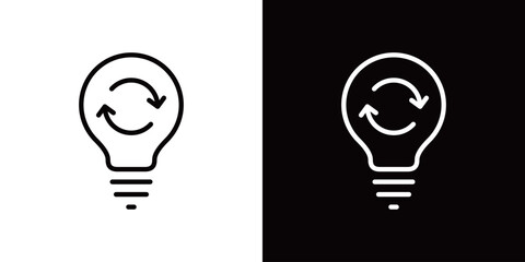 電球 アイデア 閃き ひらめき 矢印 アイコン