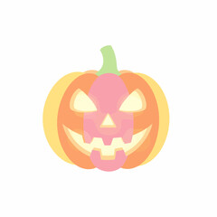 PastelColored Halloween Jackolantern Design.
