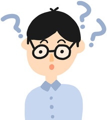 Curious Person Illustration, Cute Character