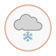 Snow Cloud Vector Icon