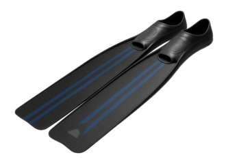 Extra-long fins with hydrodynamic design for competitive freediving