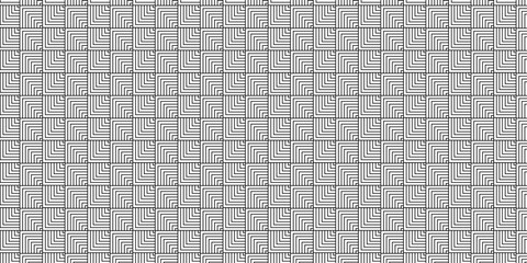 Abstract overlapping vector gray gradient Pattern grid metal lines fabric square background. seamless fabric geomatics overlapping create retro line pattern design.	

