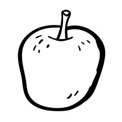Hand drawn apple illustration.