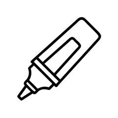 Vector illustration of a highlighter marker pen for highlighting text and important information design element on transparent background