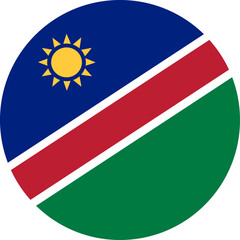 Namibia flag illustrator national of round