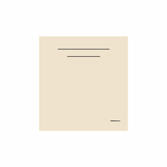 Minimalist document with three horizontal lines at the top and one at the bottom.