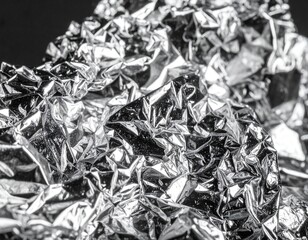 Silver Metallic Foil Texture Background