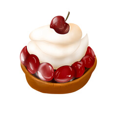 cheesecake with cherry