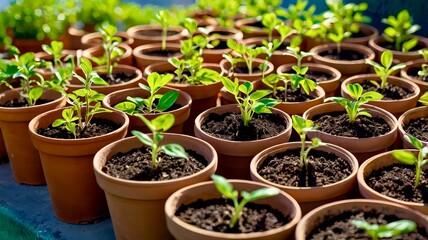 potted seedlings