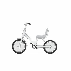 Fototapeta premium Simple Line Art Illustration of a Child's Bicycle