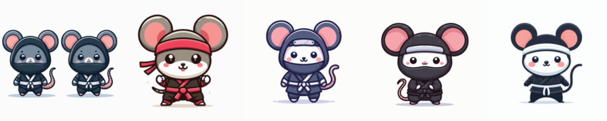 cute mouse vector in ninja costume © sarah16blakeyxh2