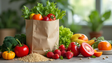 Nutrient-Dense Paper Bag with Essential Vitamins