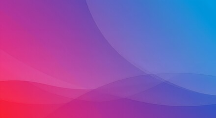 Fototapeta premium Modern abstract background with vibrant pink and blue color gradients and smooth flowing transparent wavy lines for a creative design