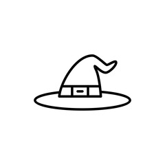 Witch Hat Icon. Halloween Magic Cartoon Vector