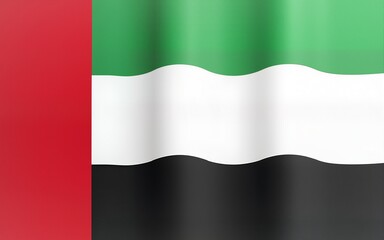 UAE's 53rd National Day Celebration Concept with UAE Flag, 3D Illustration. High quality