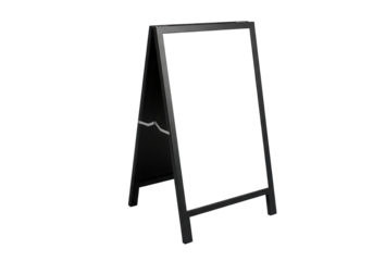 Blank sandwich board for advertisement isolated PNG with Transparent Background