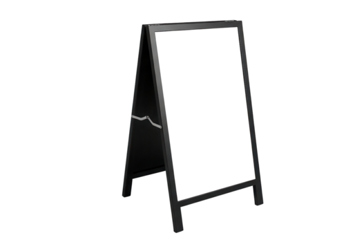 Blank sandwich board for advertisement isolated PNG with Transparent Background